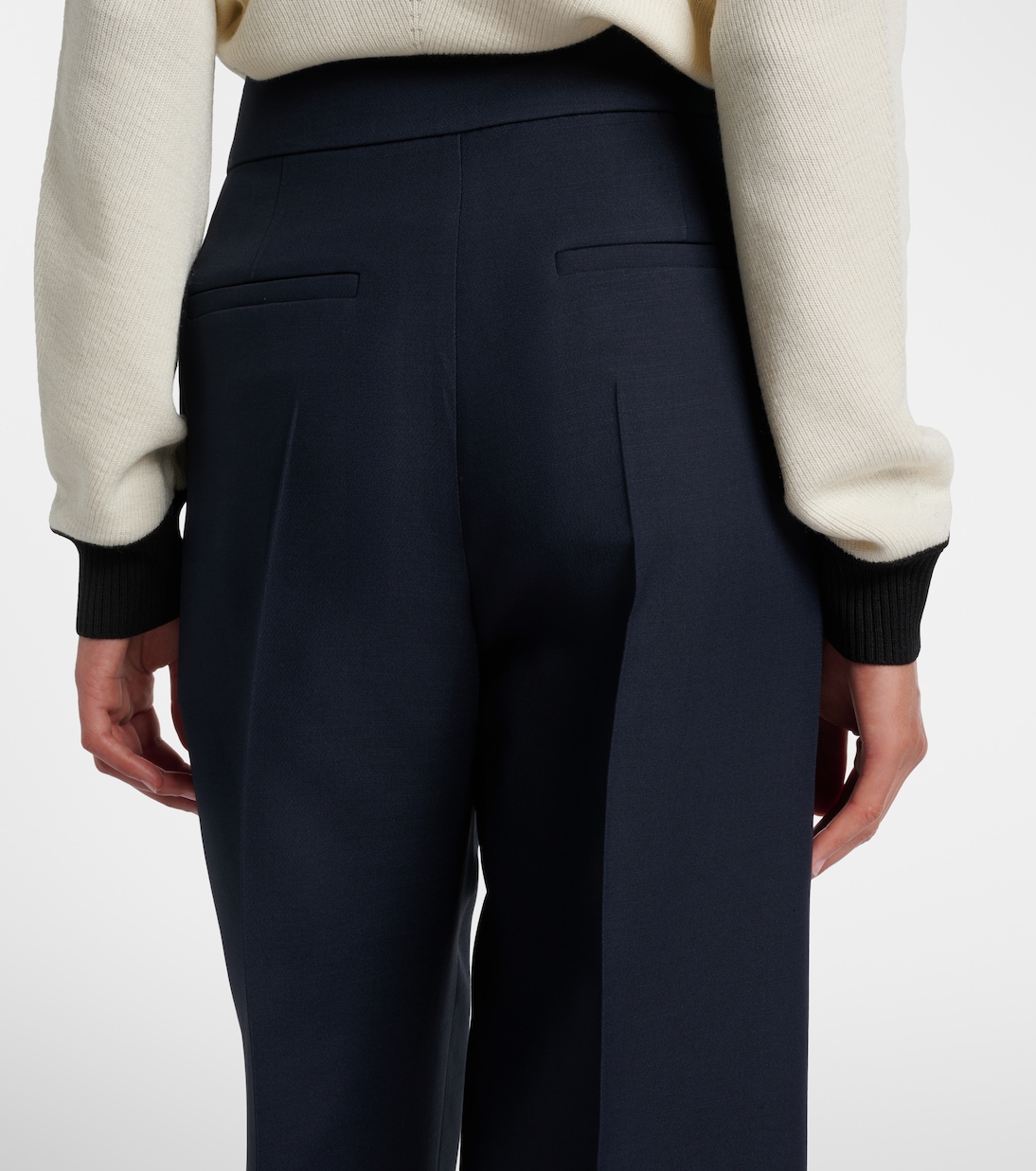 VGold Crepe Couture wide-leg pants | Valentino