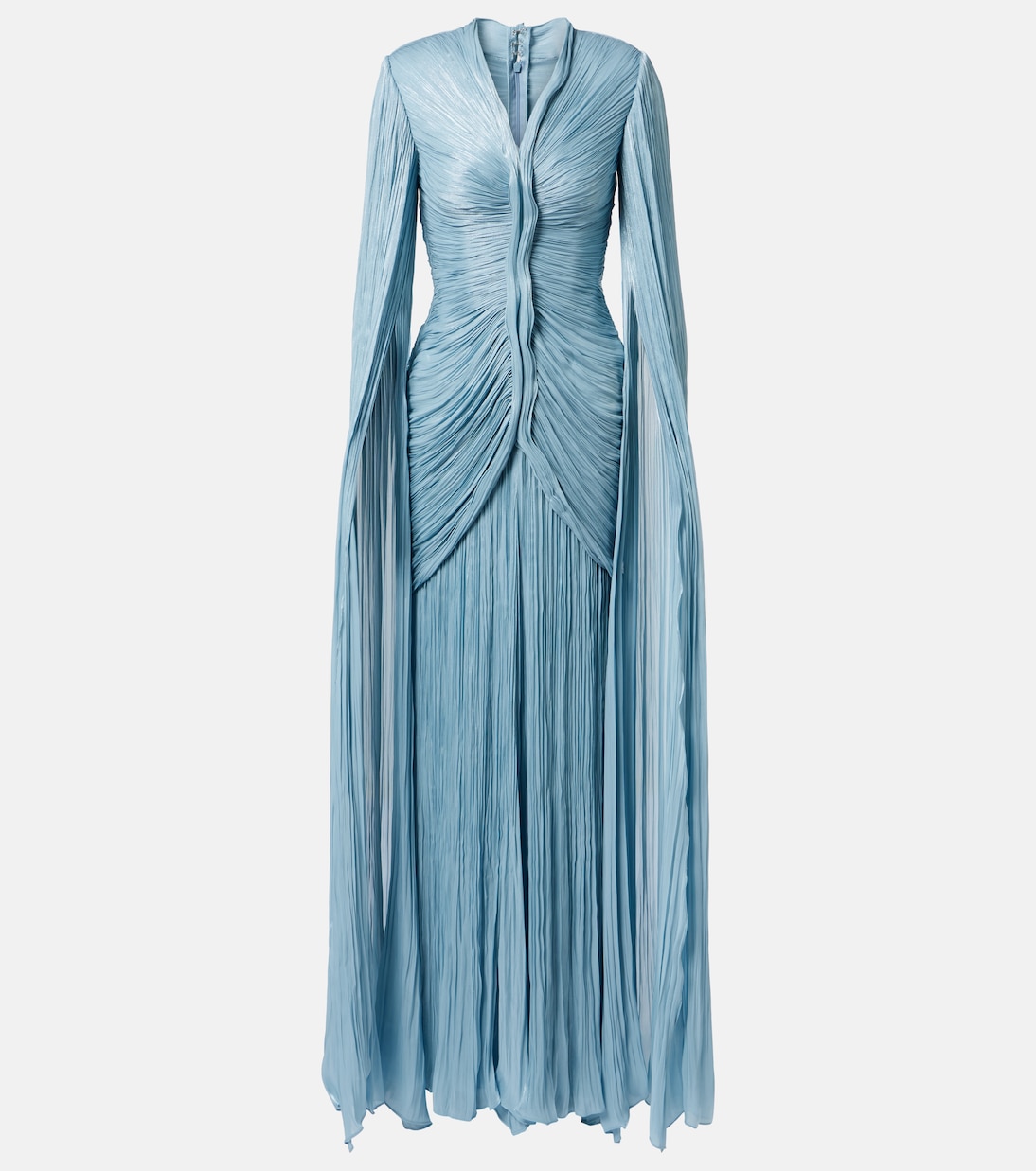Draped pleated gown | Marmar Halim