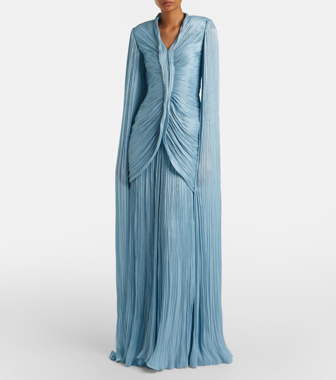 Draped pleated gown | Marmar Halim