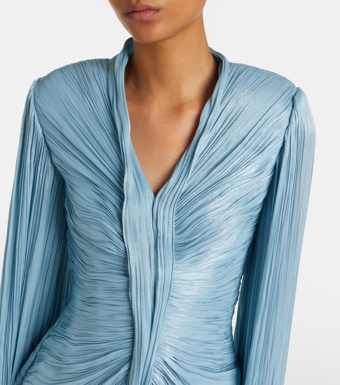Draped pleated gown | Marmar Halim