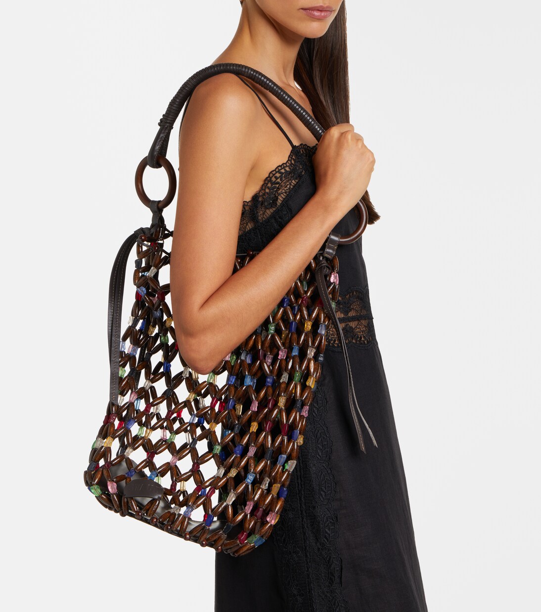 Del Mar beaded shoulder bag | Staud