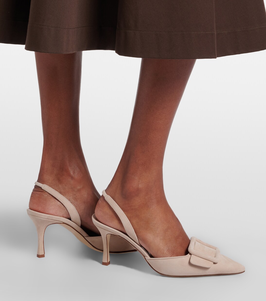 Slingback-Pumps Maysli aus Veloursleder | Manolo Blahnik