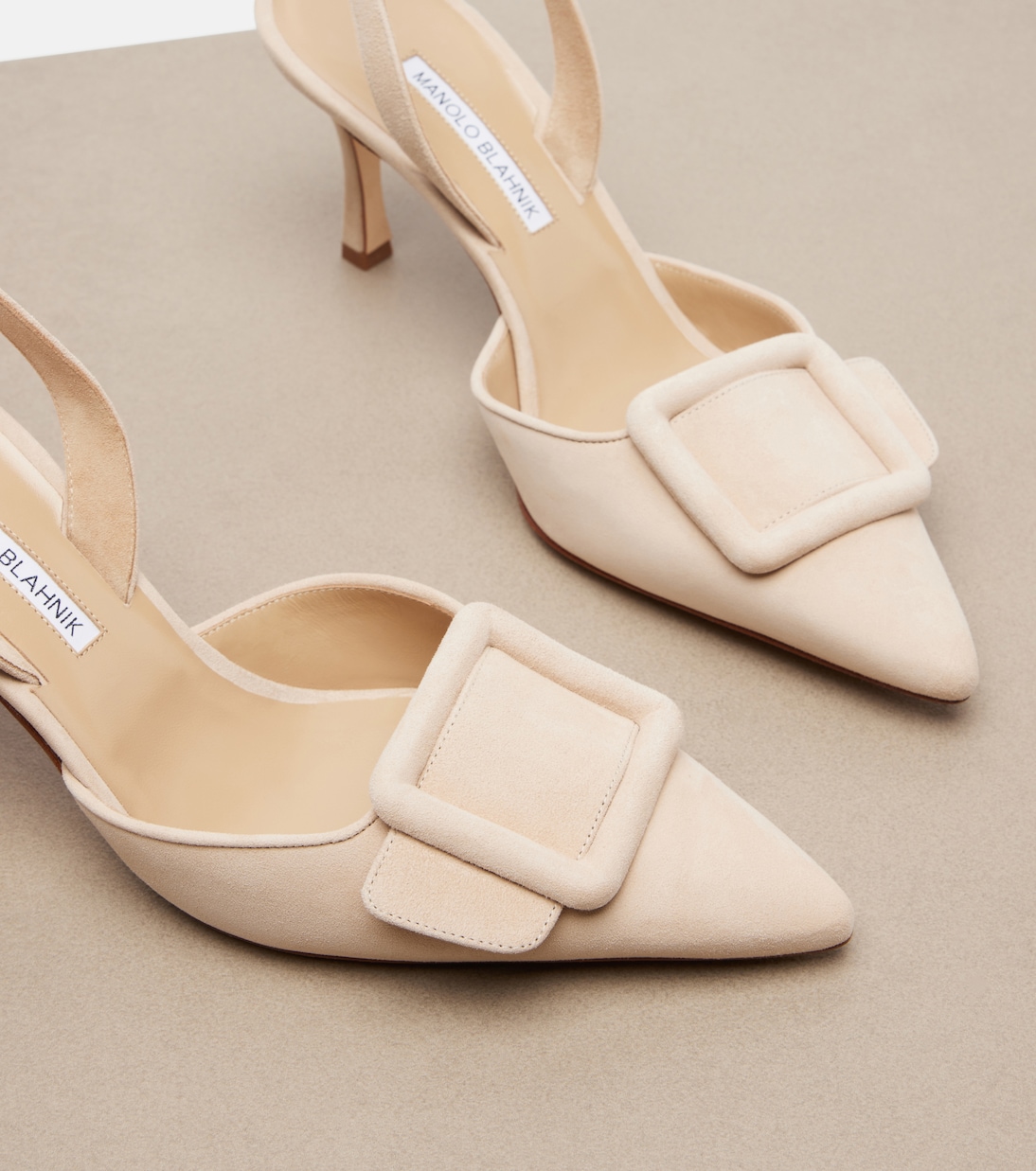 Slingback-Pumps Maysli aus Veloursleder | Manolo Blahnik