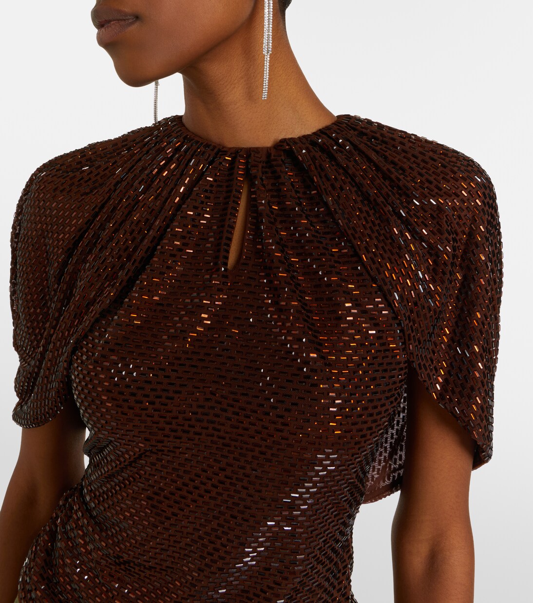 Embellished mesh top | Self-Portrait