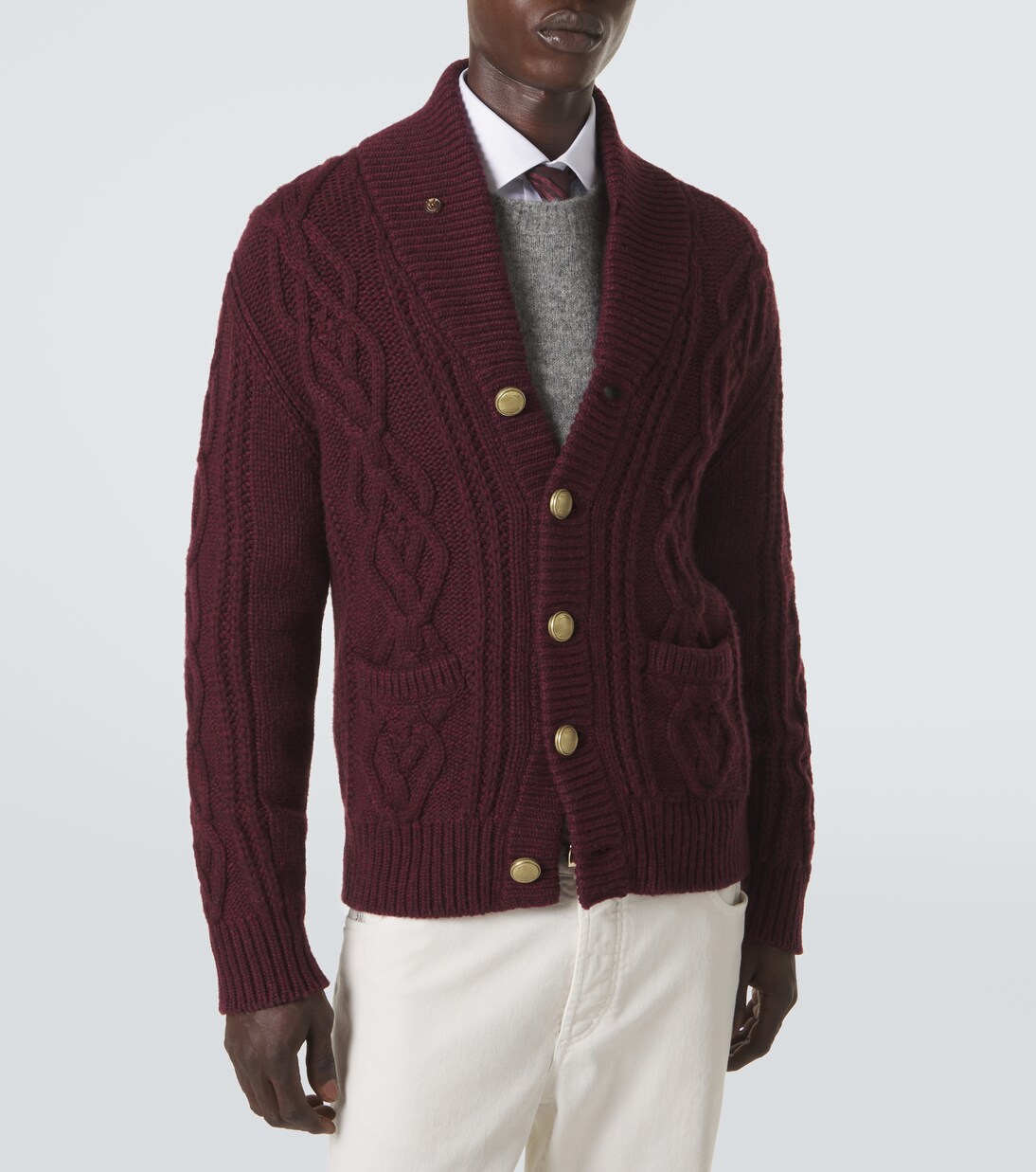 Cable-knit cashmere cardigan | Brunello Cucinelli