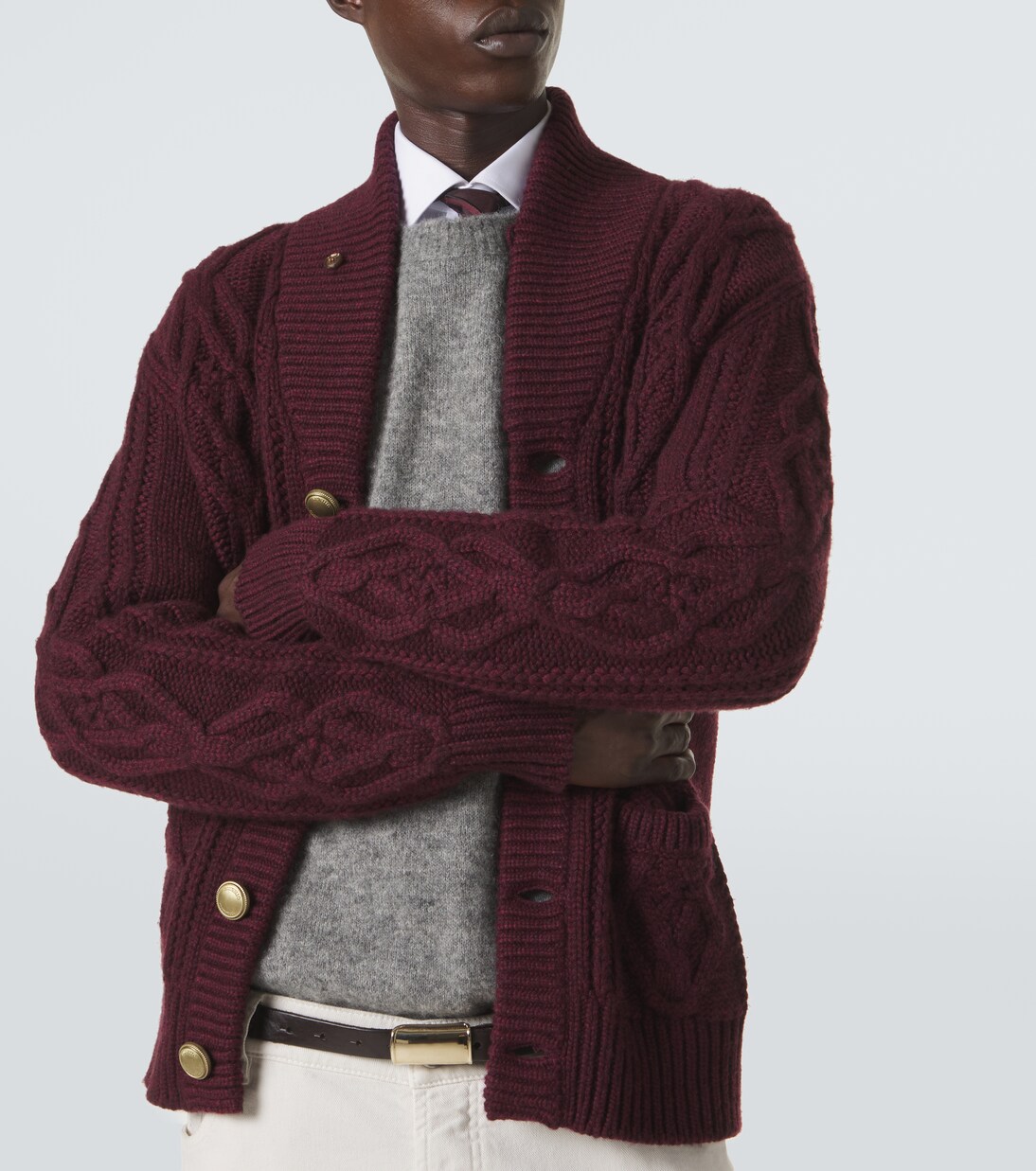 Cable-knit cashmere cardigan | Brunello Cucinelli