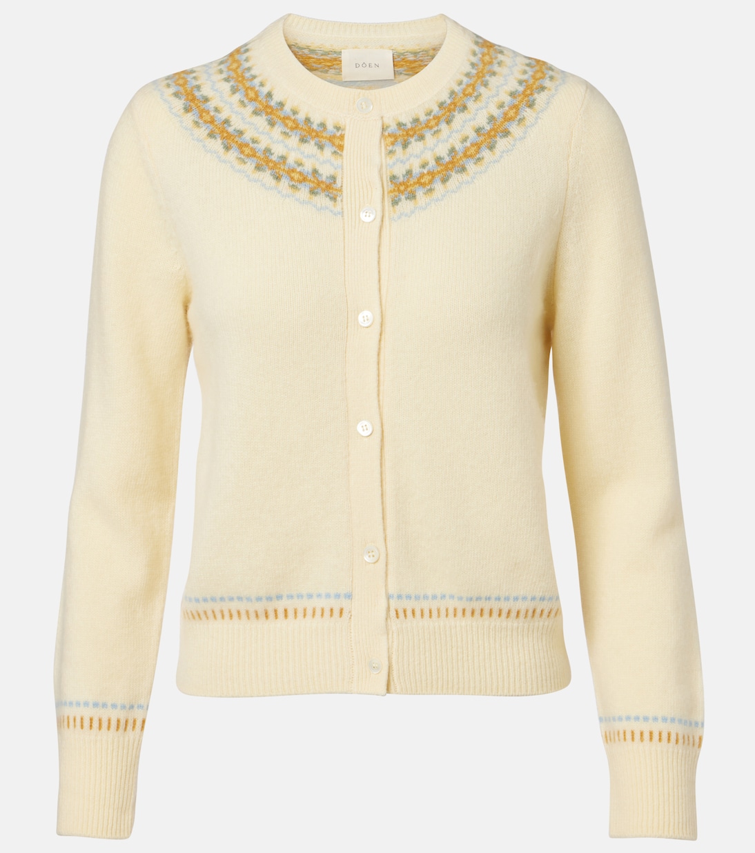 Olympe Fair Isle wool-blend cardigan | Dôen
