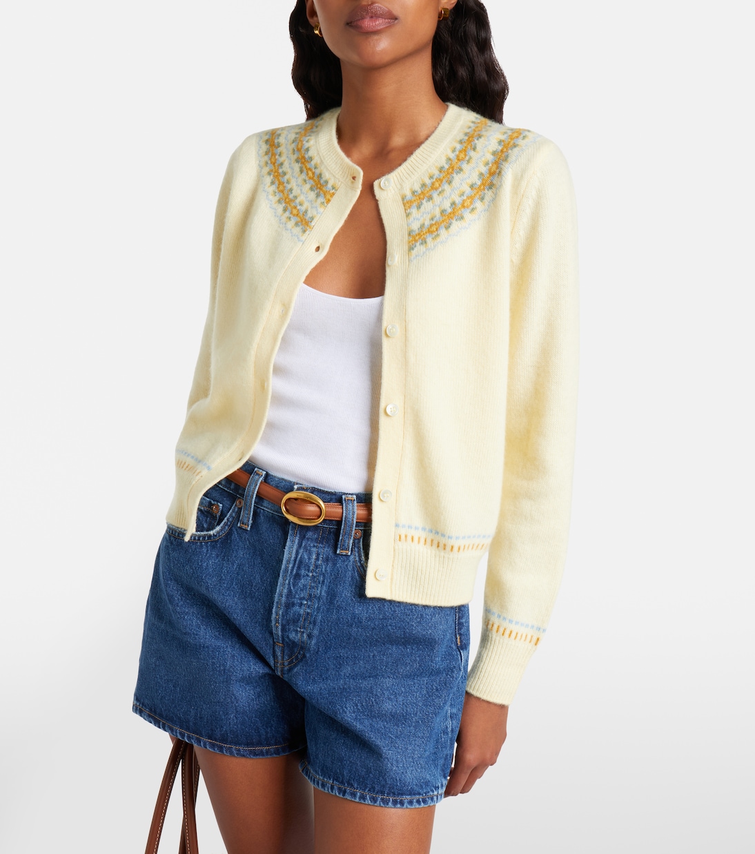 Olympe Fair Isle wool-blend cardigan | Dôen