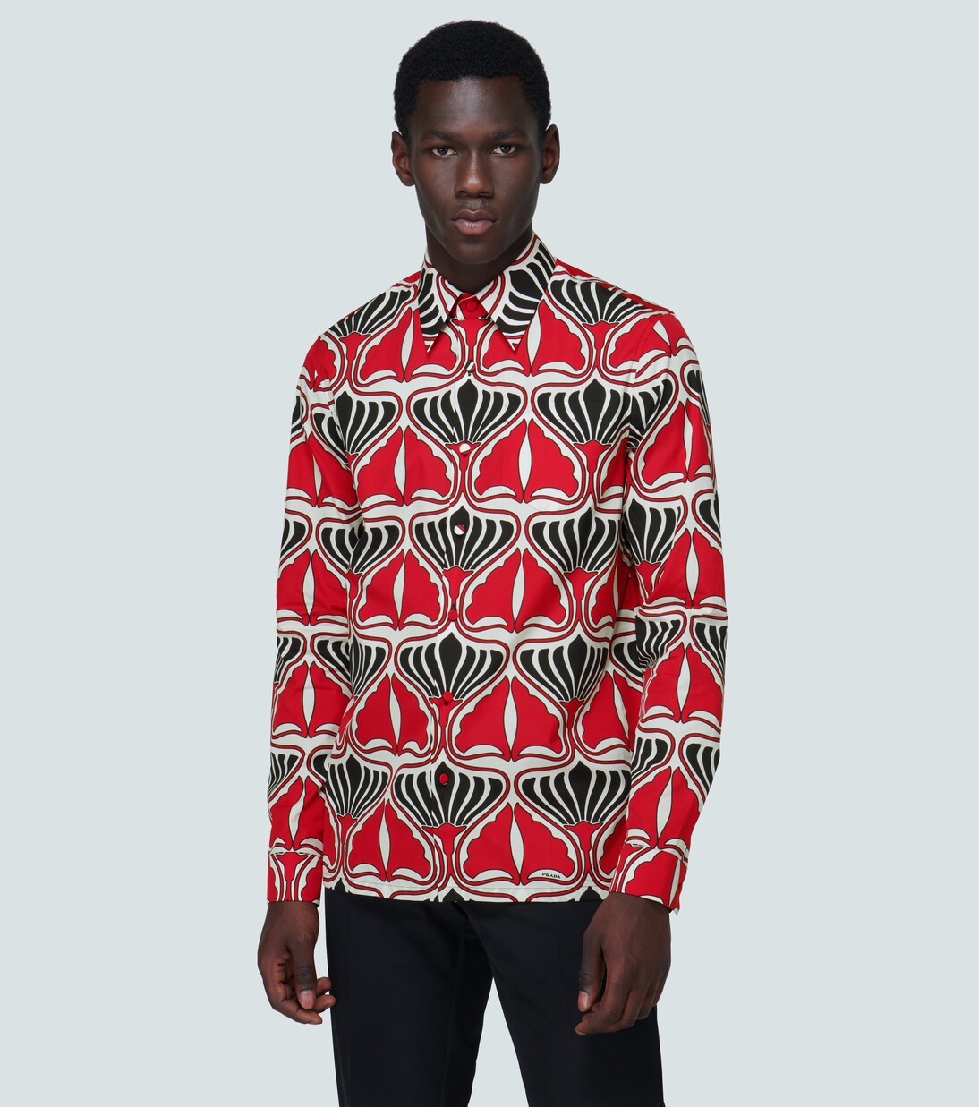 Bedrucktes Hemd aus Baumwolle | Prada