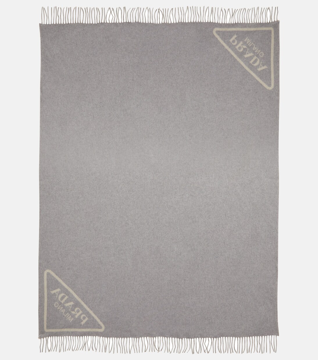 Logo jacquard cashmere blanket | Prada