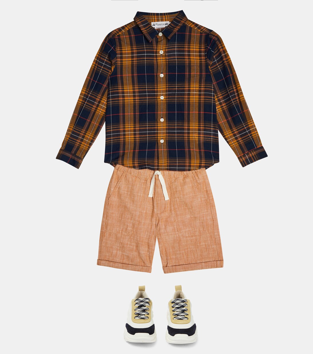 Tango 타탄 체크 코튼 블렌드 셔츠 | Bonpoint