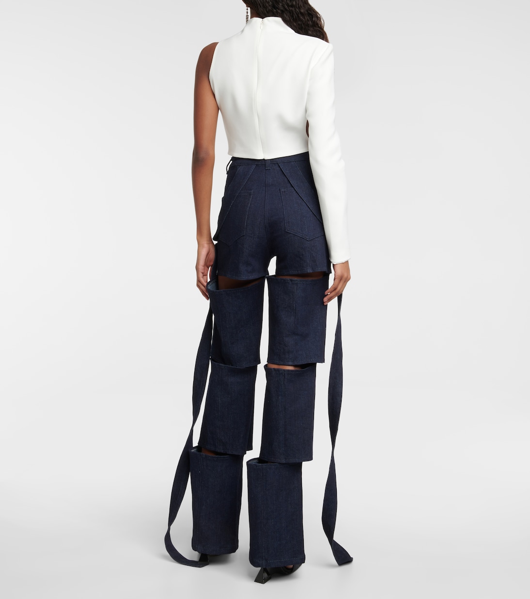 Top aus Crêpe mit Cut-outs | Mônot