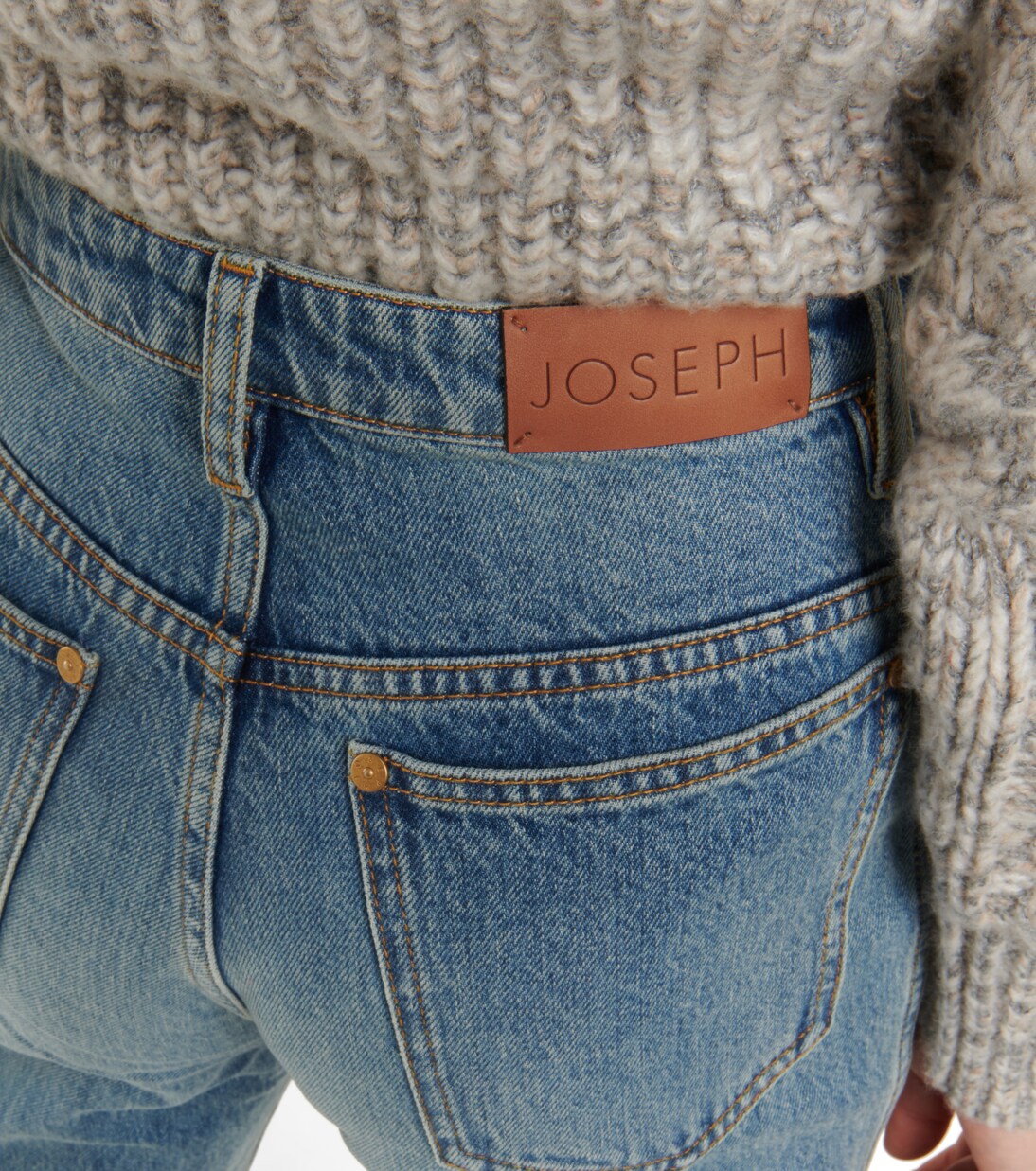 Fulham high-rise straight jeans | Joseph