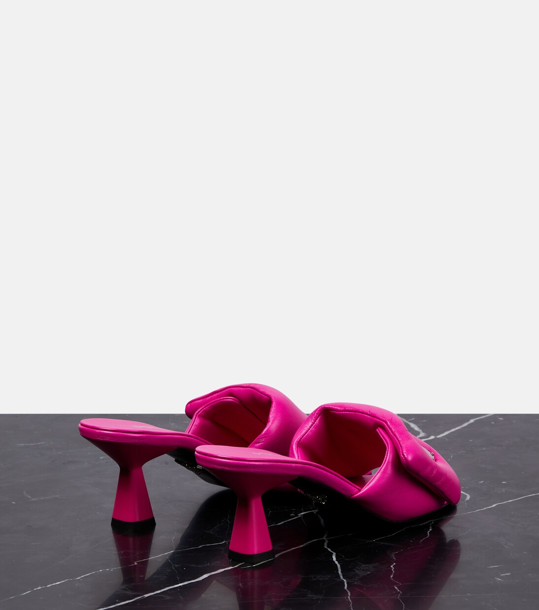 Padded leather mules | Prada