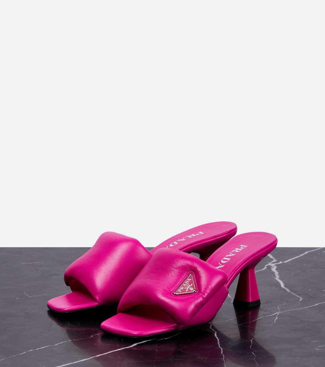 Padded leather mules | Prada