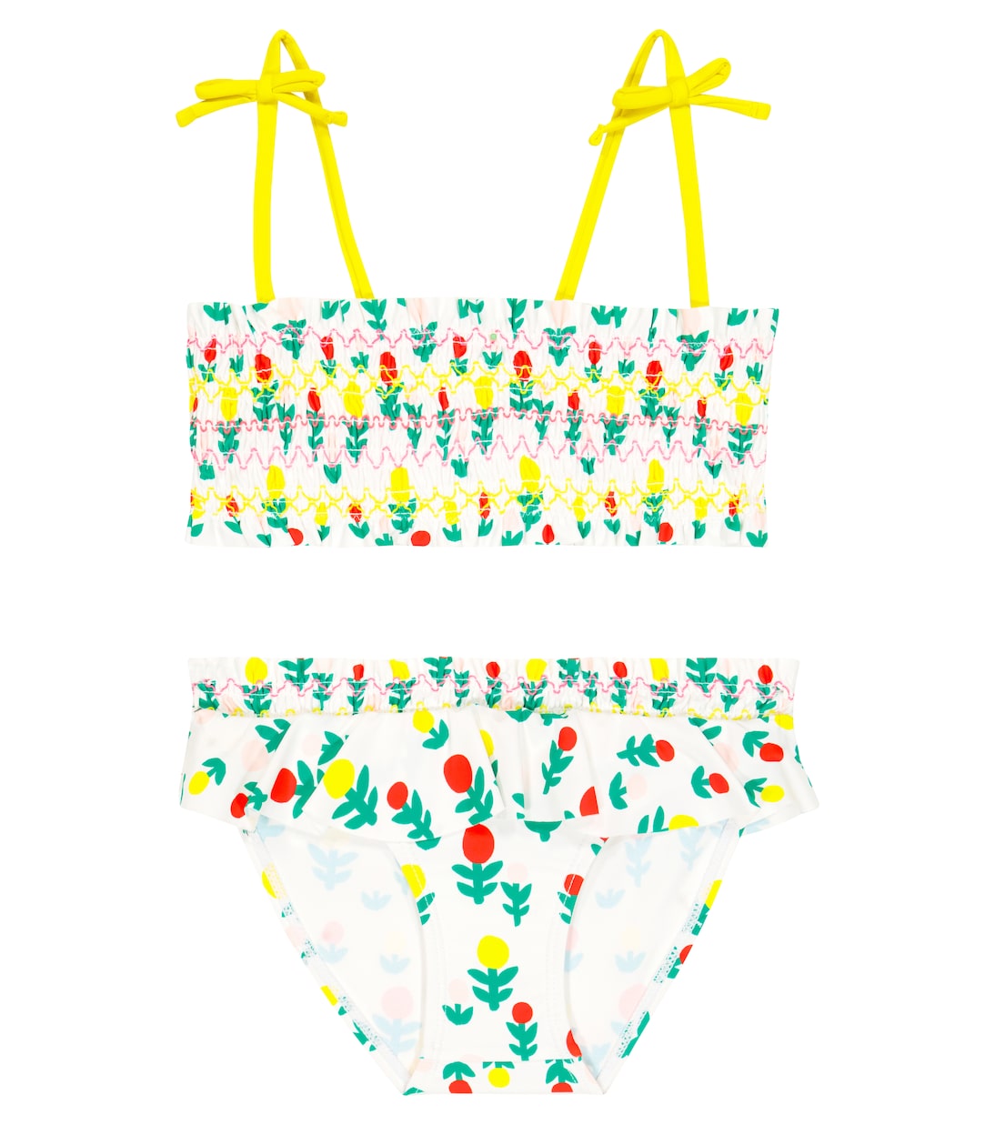Floral ruffle-trimmed bikini | Stella McCartney Kids