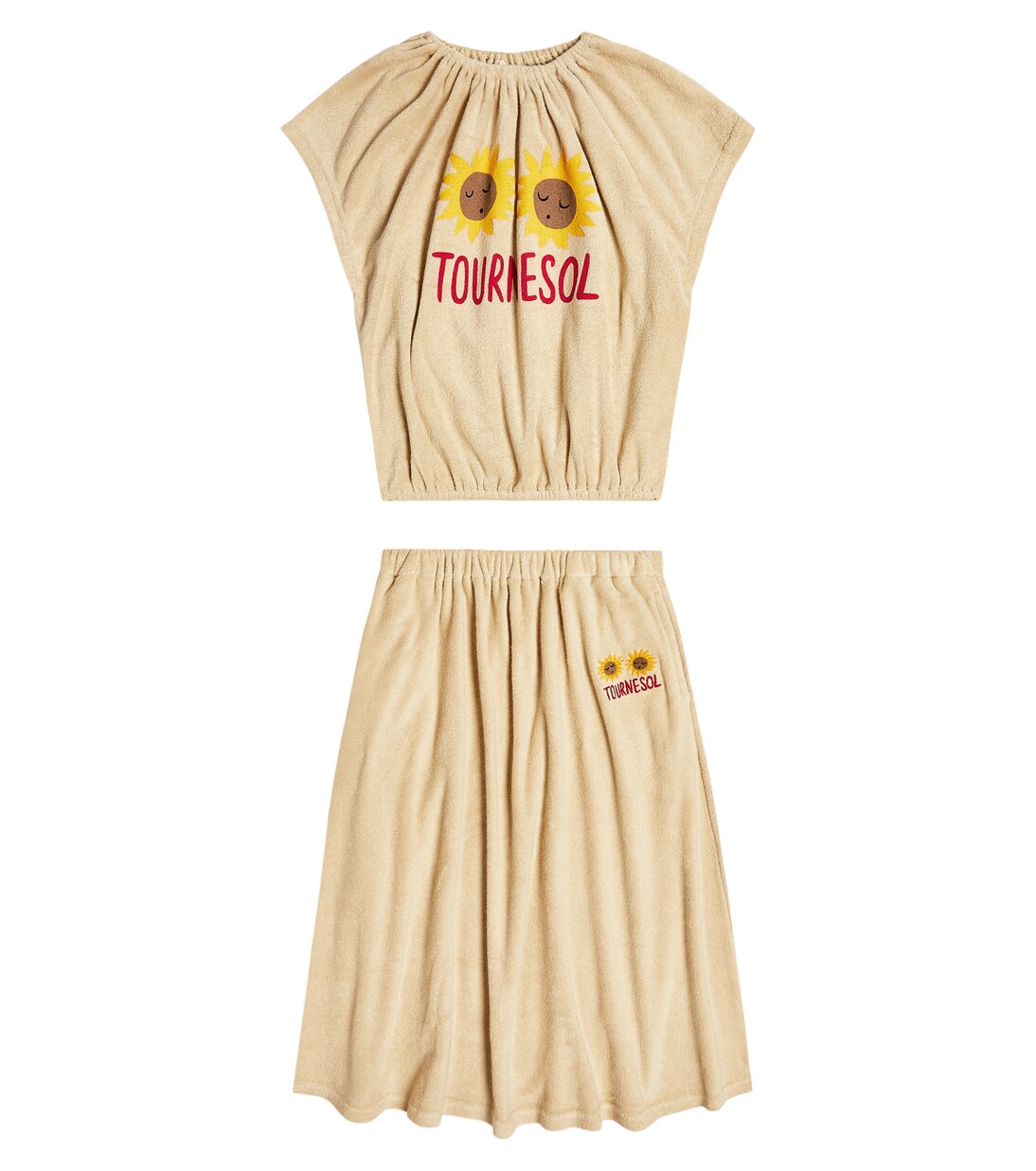 Set of 2 Tournesol T-shirt and skirt | Jellymallow