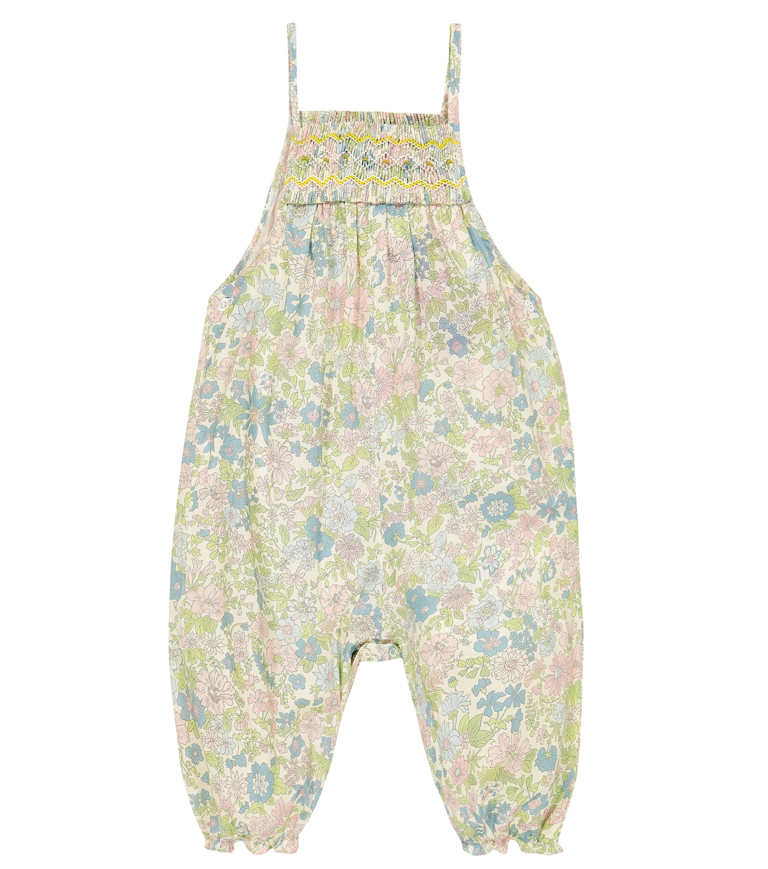Baby Lilisy floral cotton overalls | Bonpoint