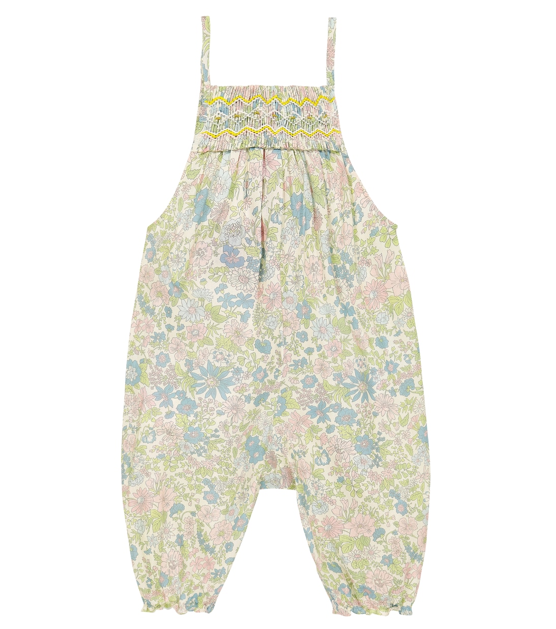 Baby Lilisy floral cotton overalls | Bonpoint