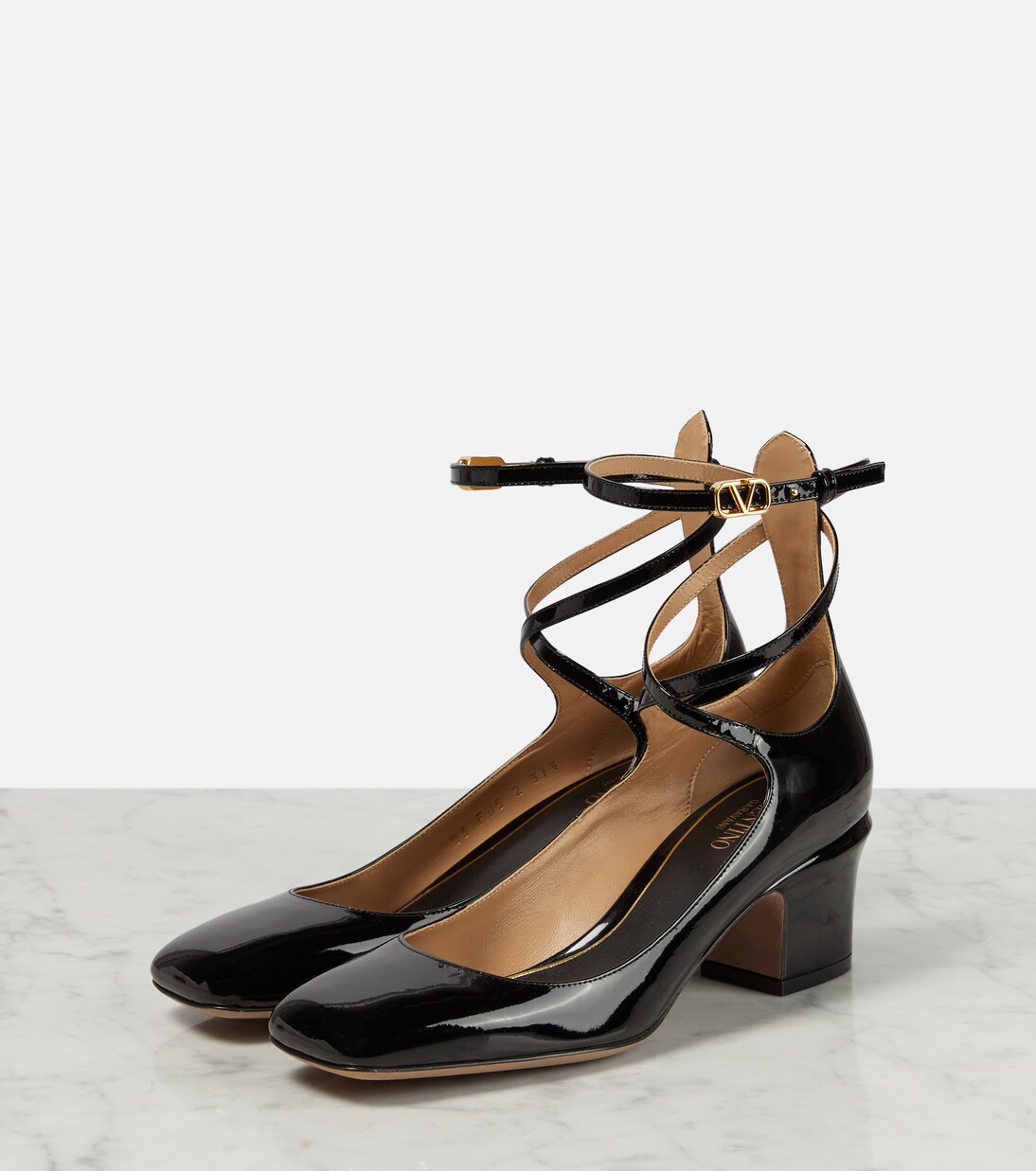 Escarpins Tan-Go 60 en cuir verni | Valentino Garavani