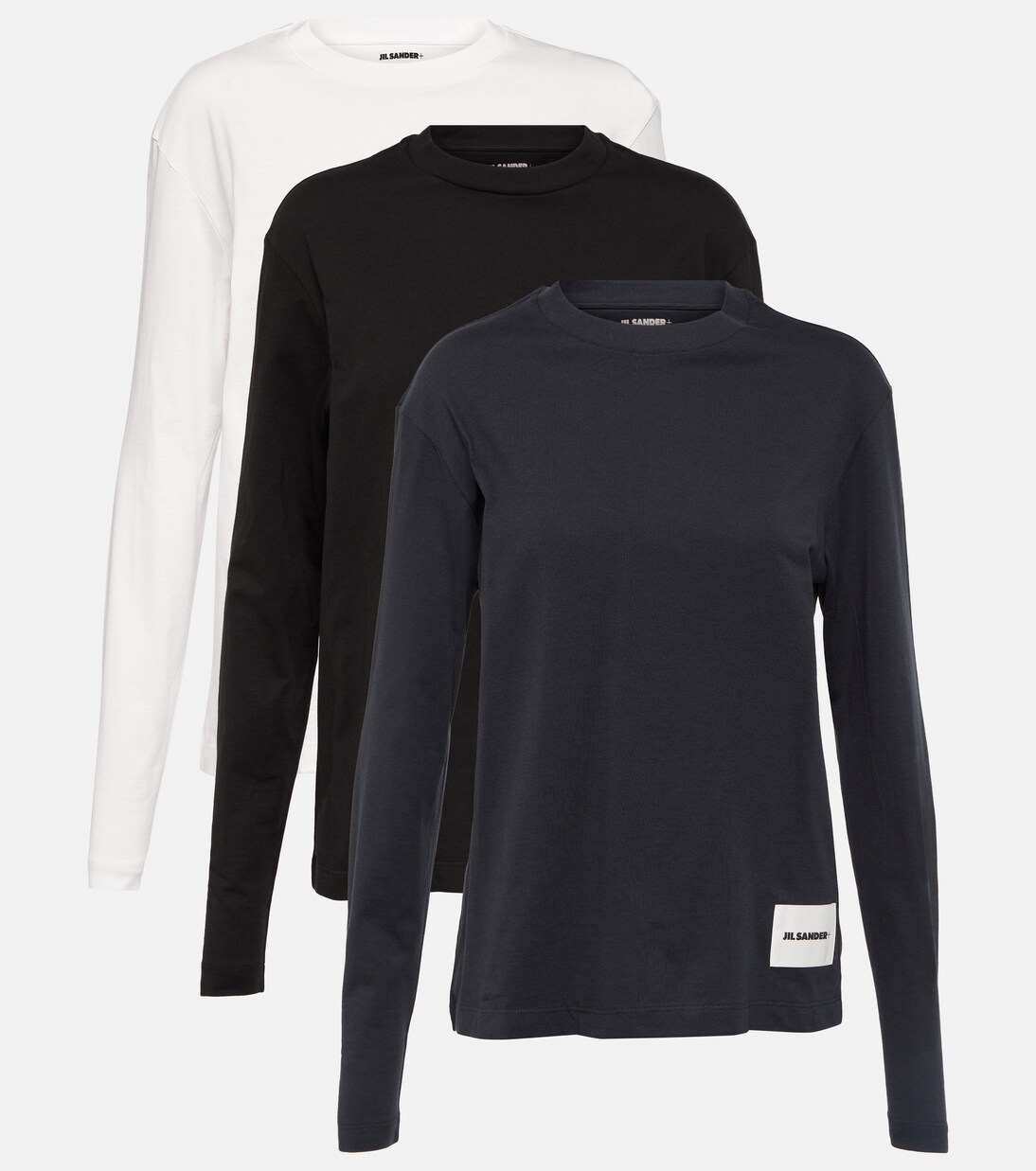 Set of 3 cotton jersey sweatshirts | Jil Sander
