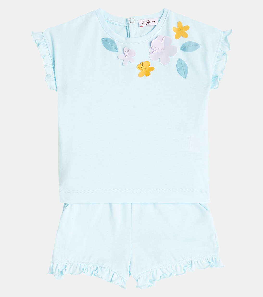 Bébé – Ensemble blouse et short en coton | Il Gufo