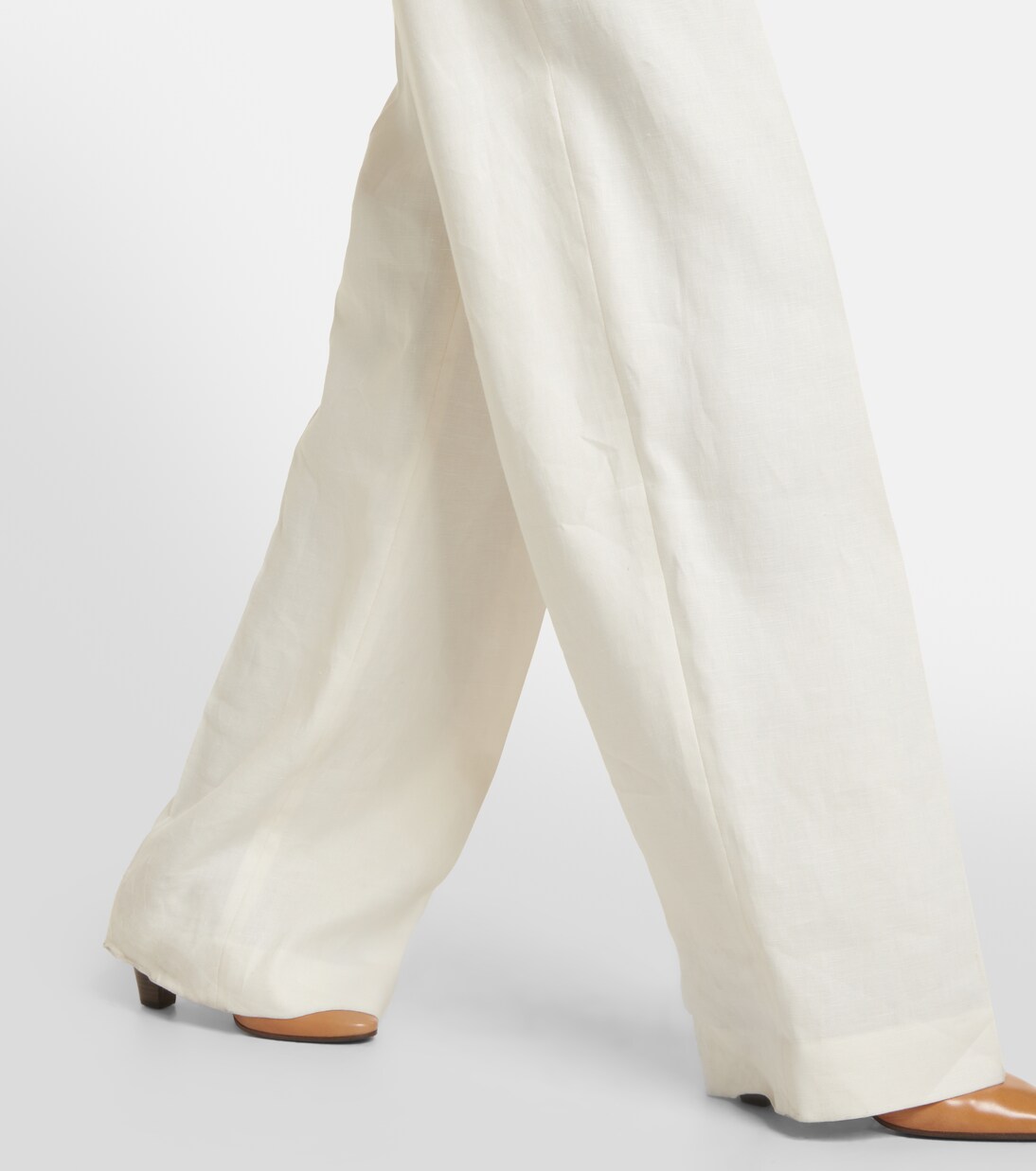 Pantalones anchos Antone de lino de tiro alto | The Row