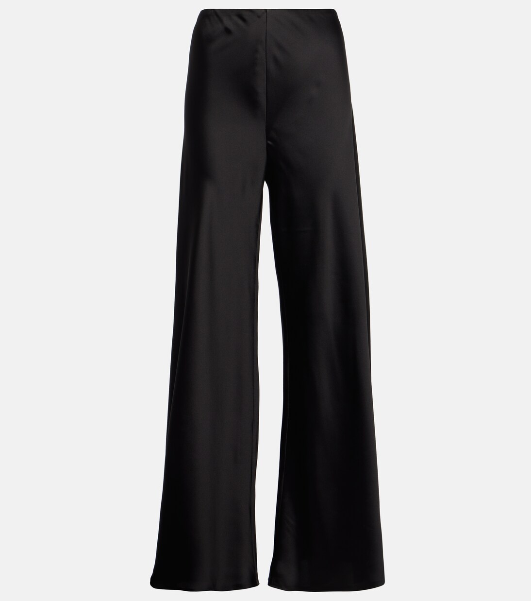 Pantalon ample à taille haute en satin | Norma Kamali