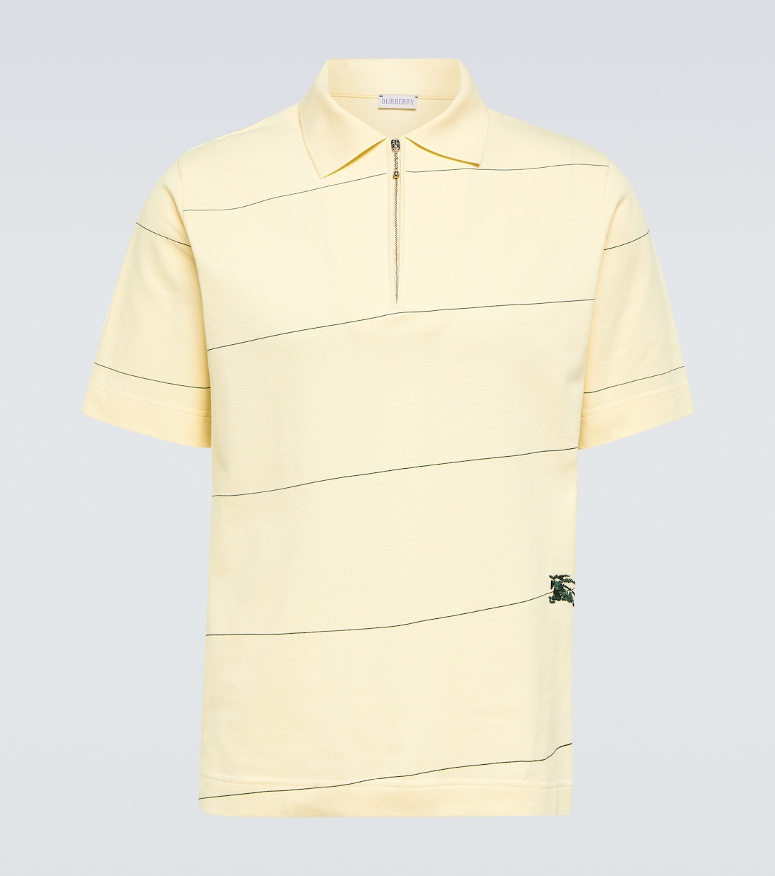 Polo EKD de piqué de algodón a rayas | Burberry