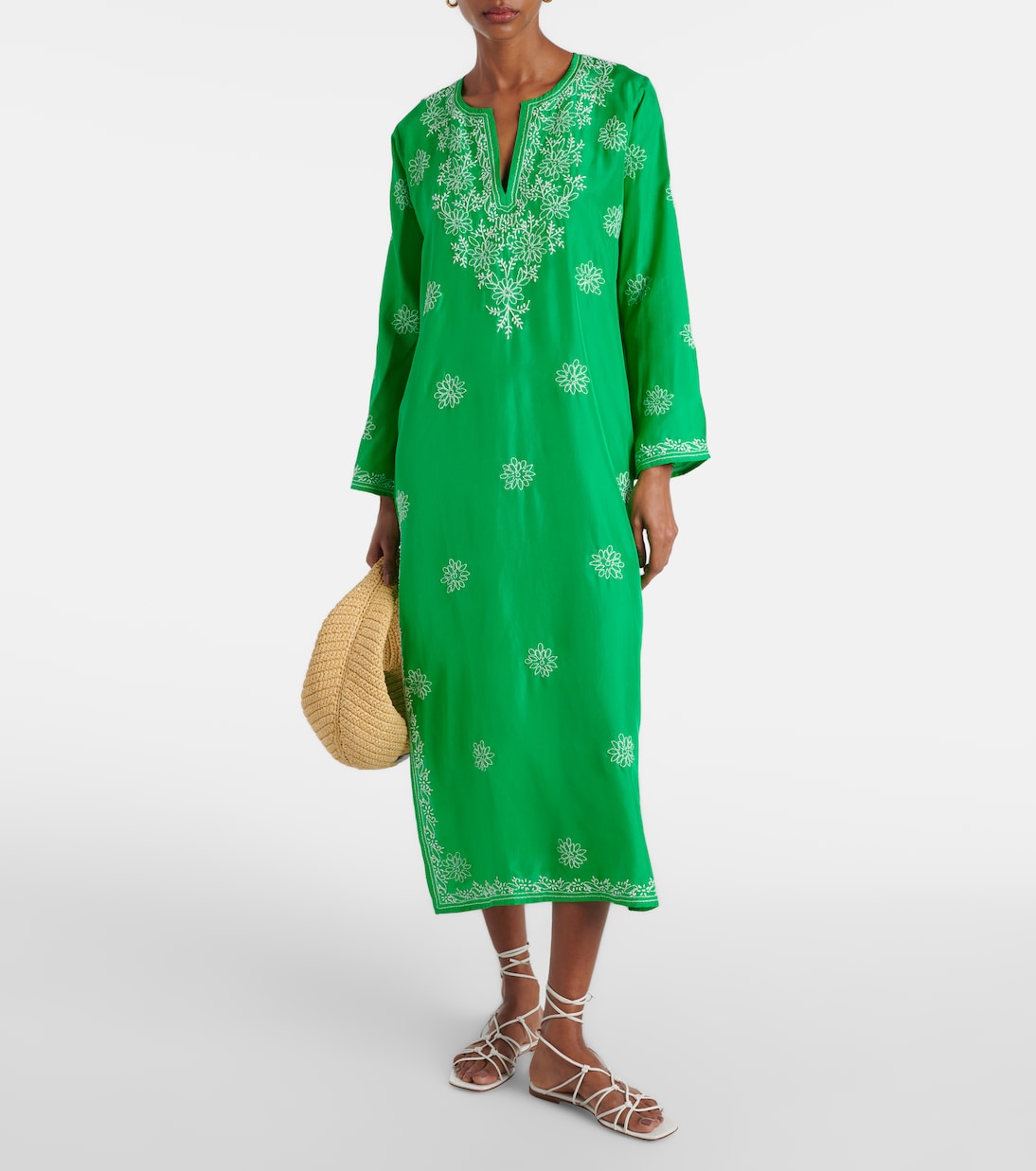 Bestickter Kaftan aus Seide | Juliet Dunn