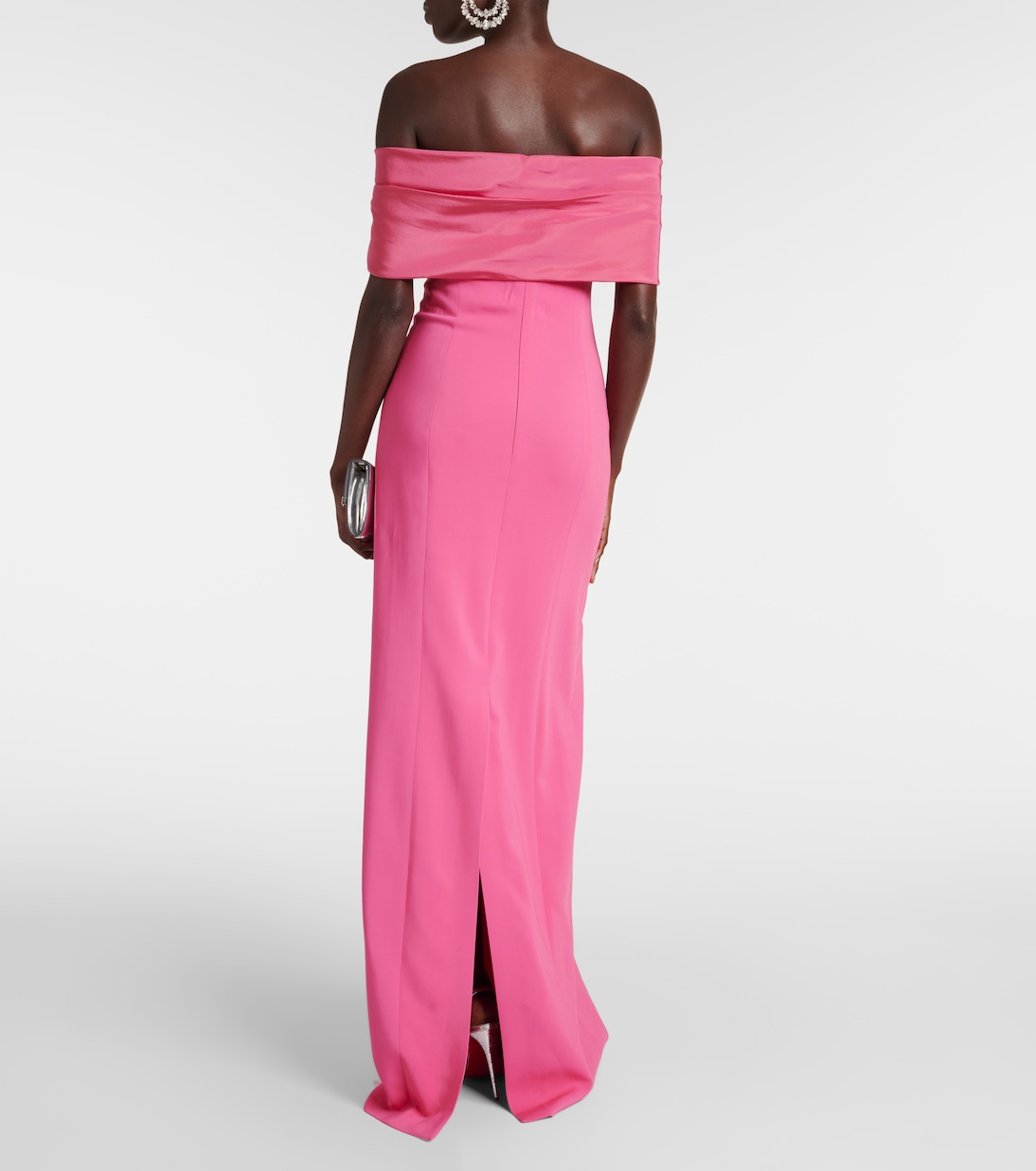 Robe longue à encolure bardot | Oscar de la Renta