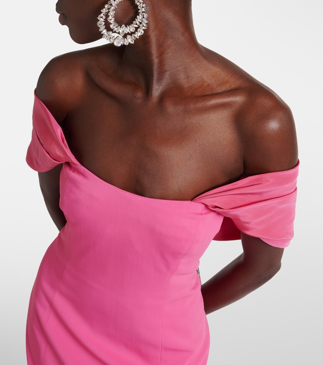 Robe longue à encolure bardot | Oscar de la Renta