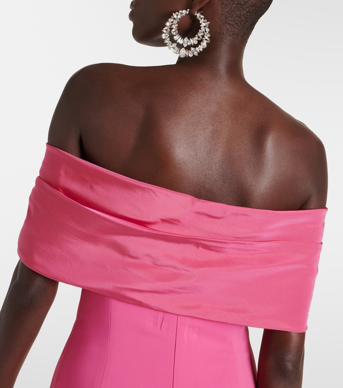 Robe longue à encolure bardot | Oscar de la Renta