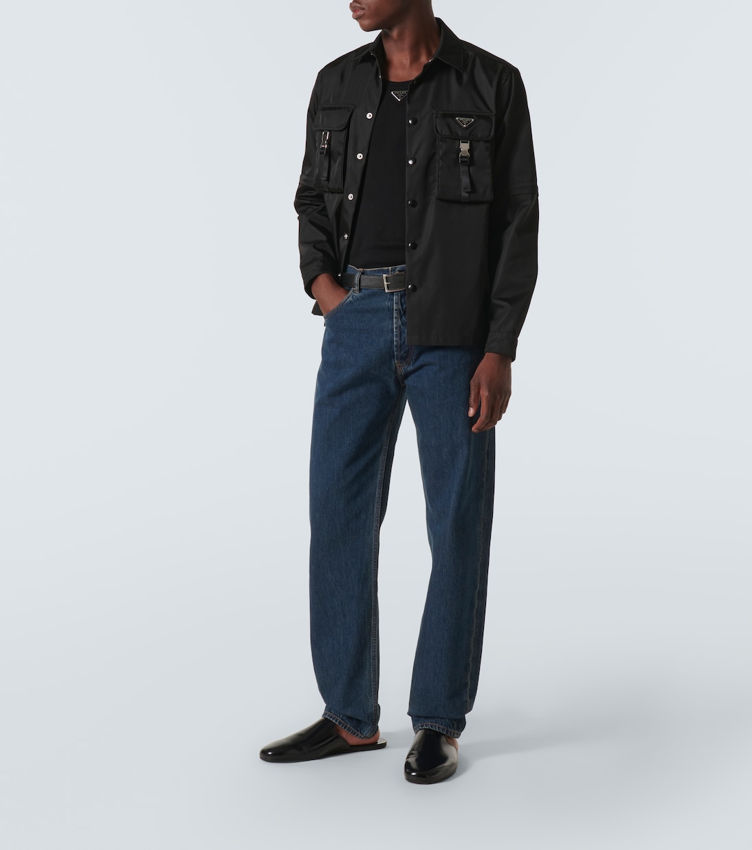 Brushed leather mules | Prada