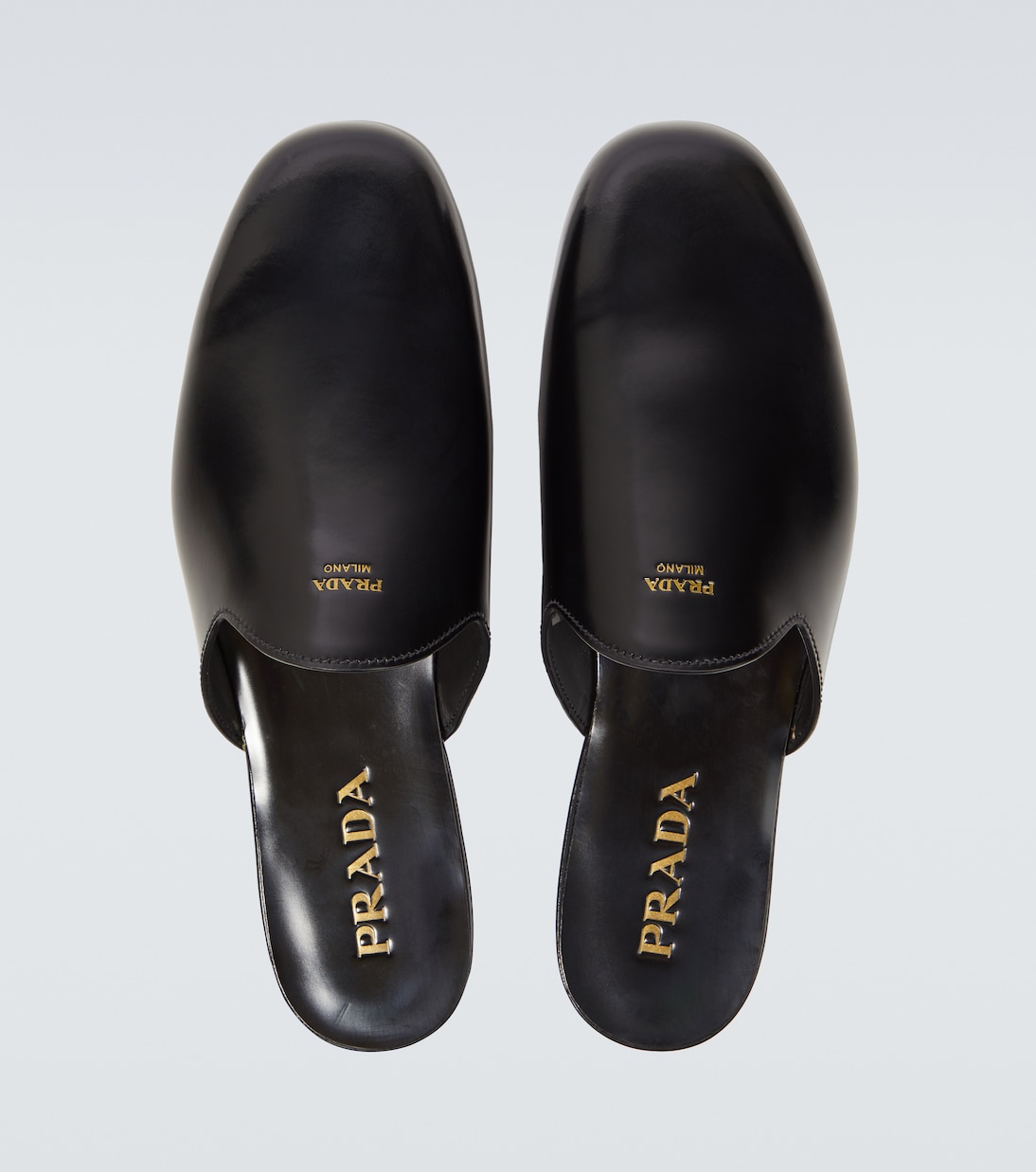 Brushed leather mules | Prada