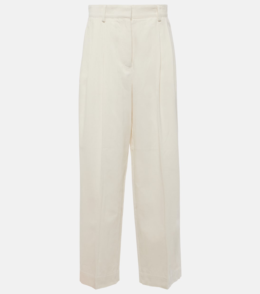 Weite High-Rise-Hose aus Seide und Baumwolle | Toteme