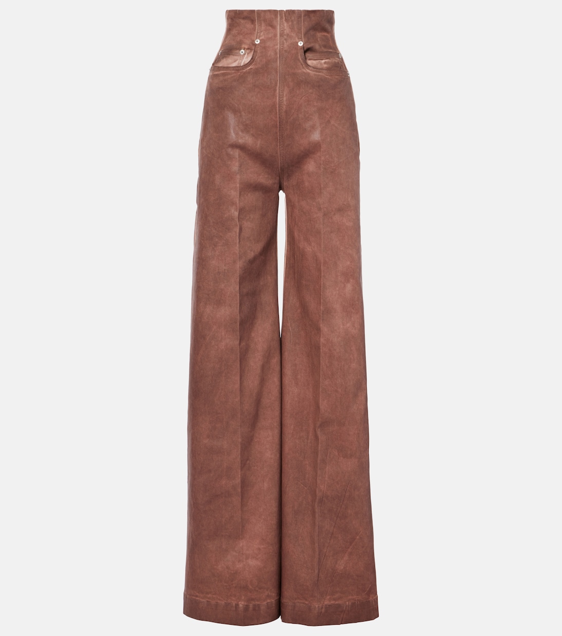 High-Rise Wide-Leg Jeans Dirt Cooper | Rick Owens