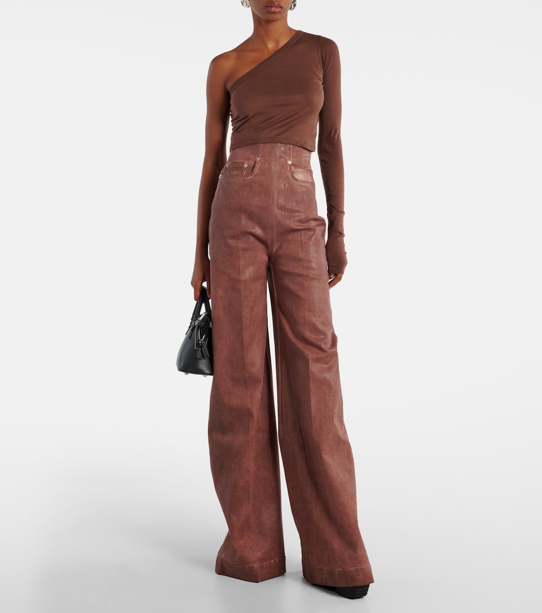 High-Rise Wide-Leg Jeans Dirt Cooper | Rick Owens