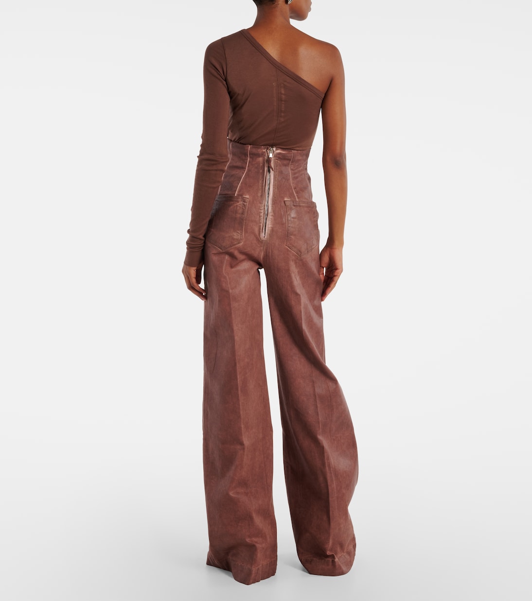 High-Rise Wide-Leg Jeans Dirt Cooper | Rick Owens
