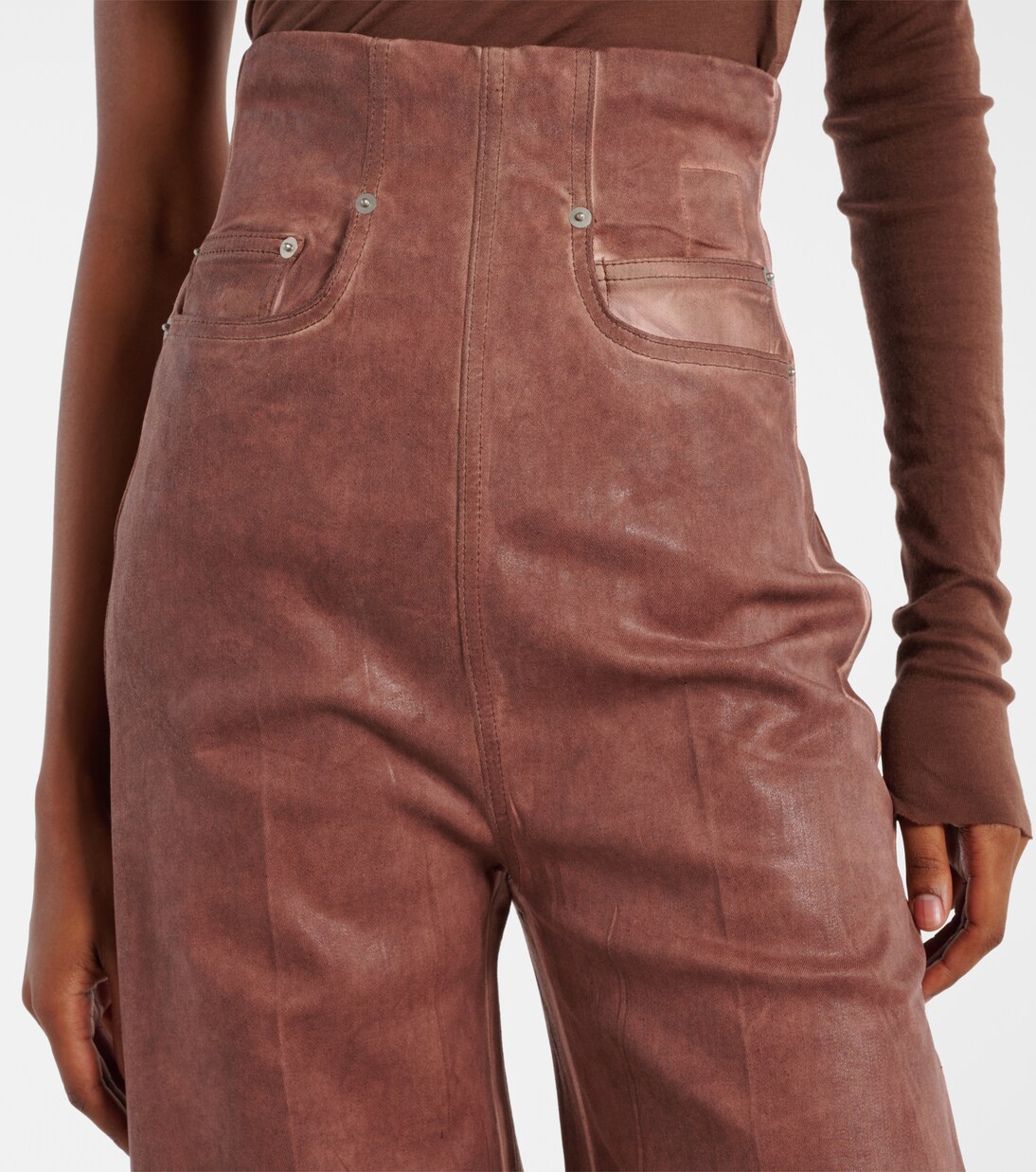 High-Rise Wide-Leg Jeans Dirt Cooper | Rick Owens