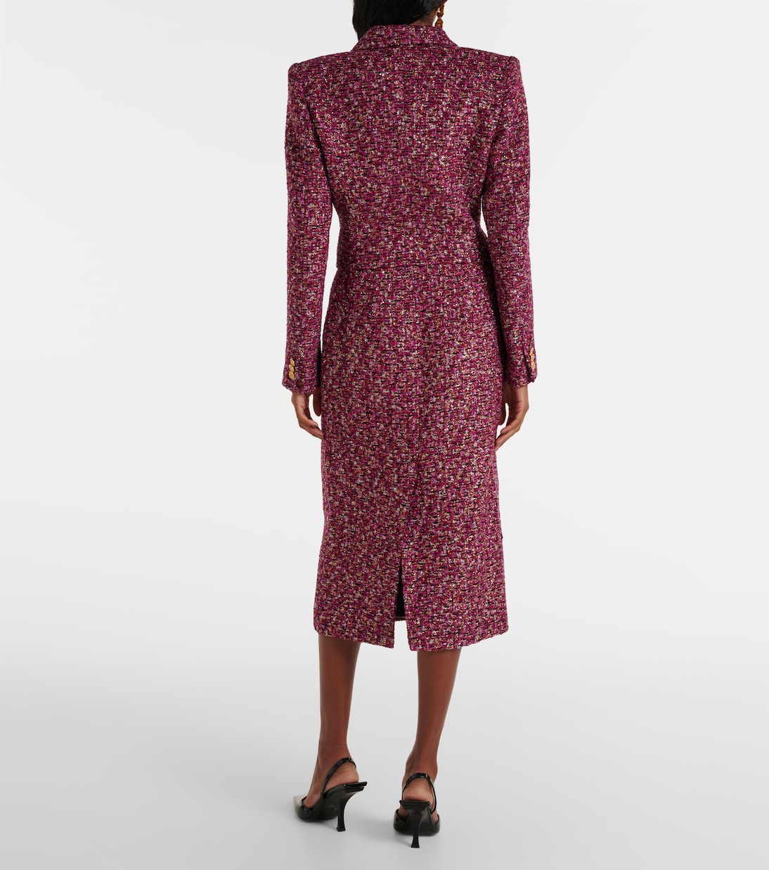 Sequined cropped tweed blazer | Alessandra Rich