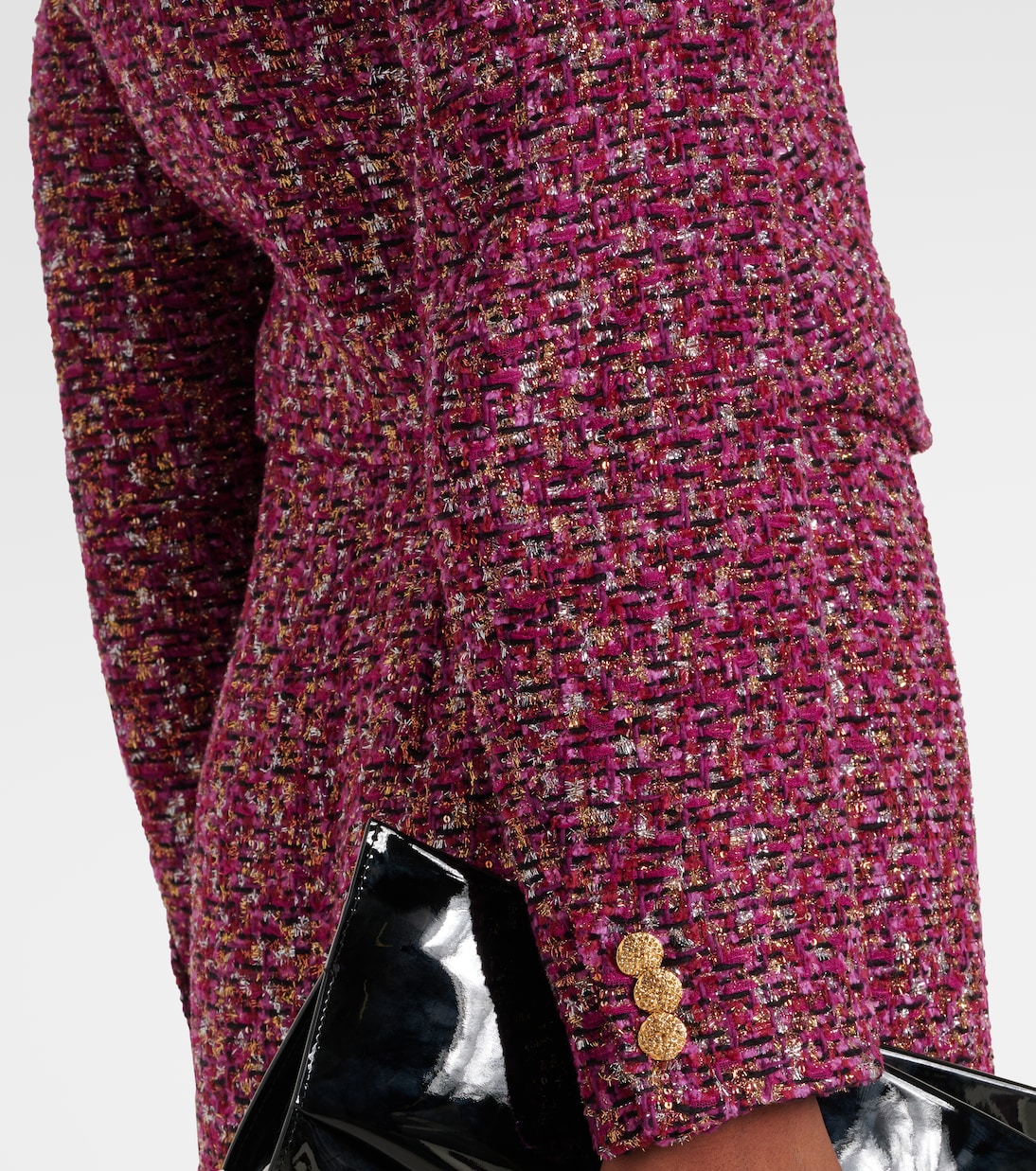 Sequined cropped tweed blazer | Alessandra Rich