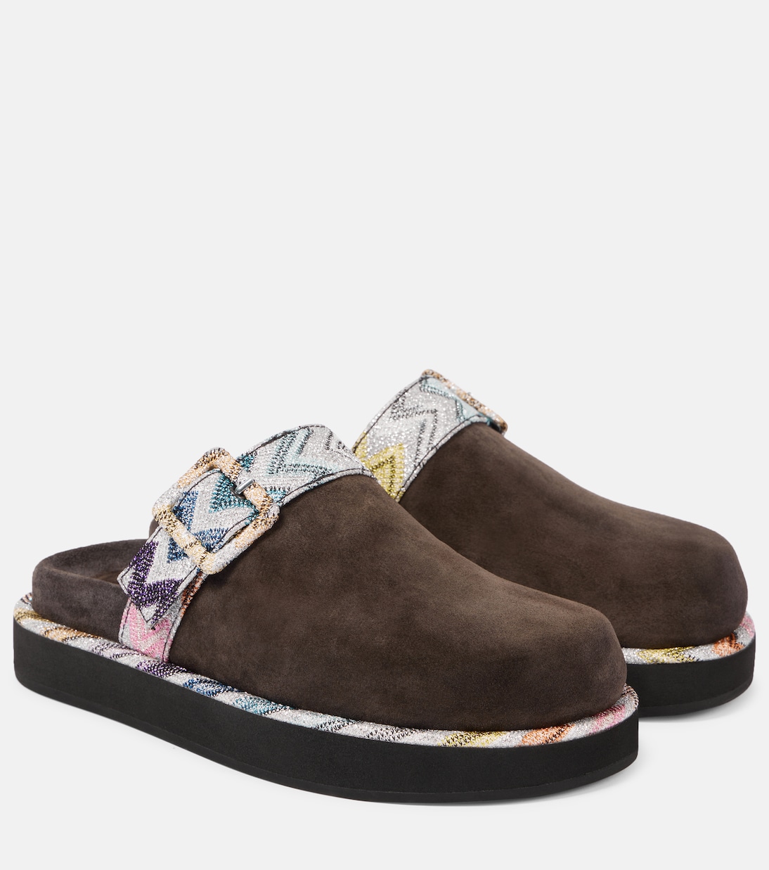 Zigzag suede clogs | Missoni