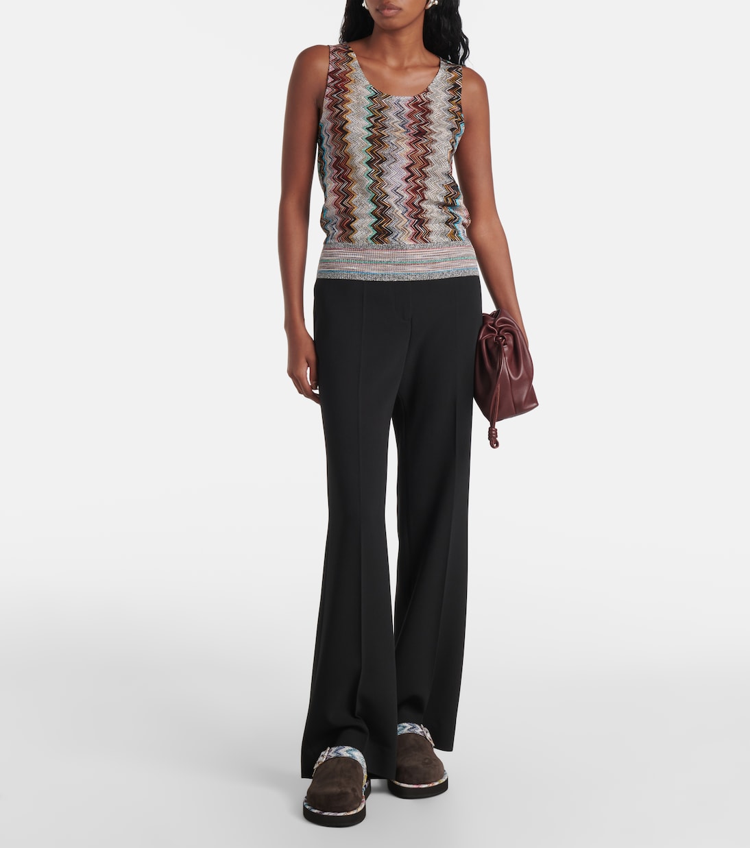 Zigzag suede clogs | Missoni