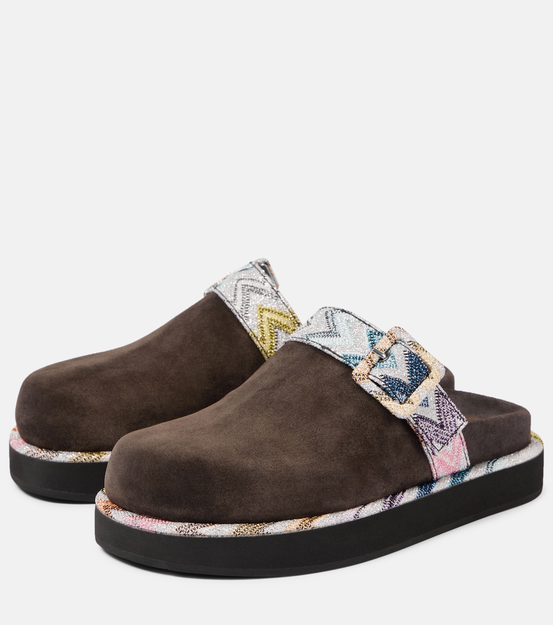 Zigzag suede clogs | Missoni
