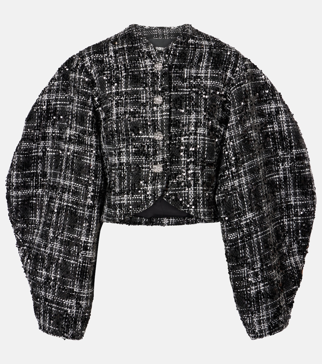 Jacke aus Bouclé mit Pailletten | Rotate