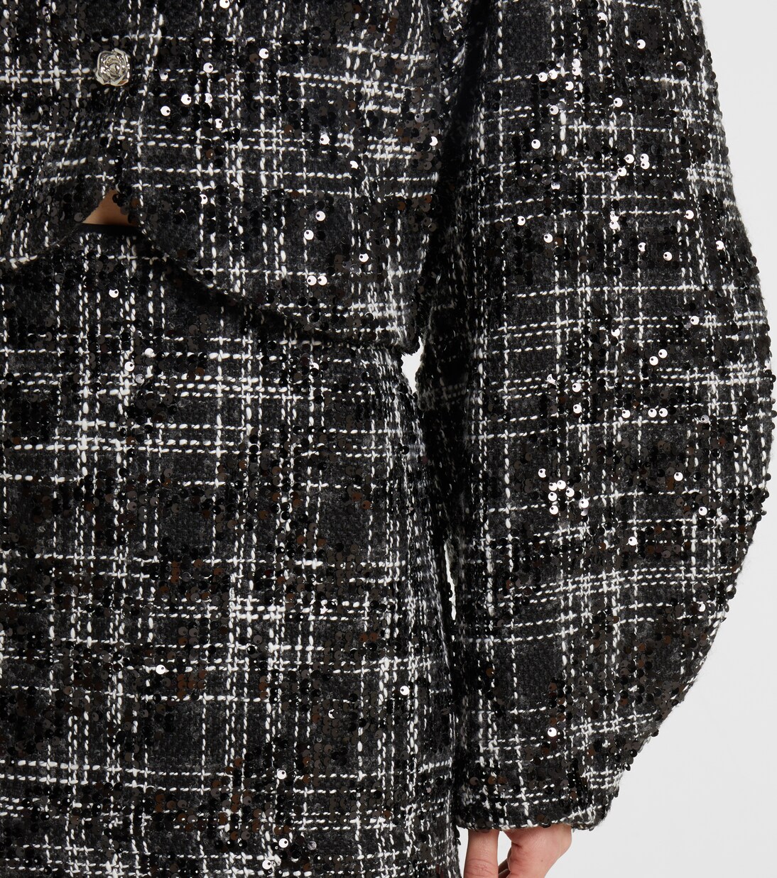 Jacke aus Bouclé mit Pailletten | Rotate