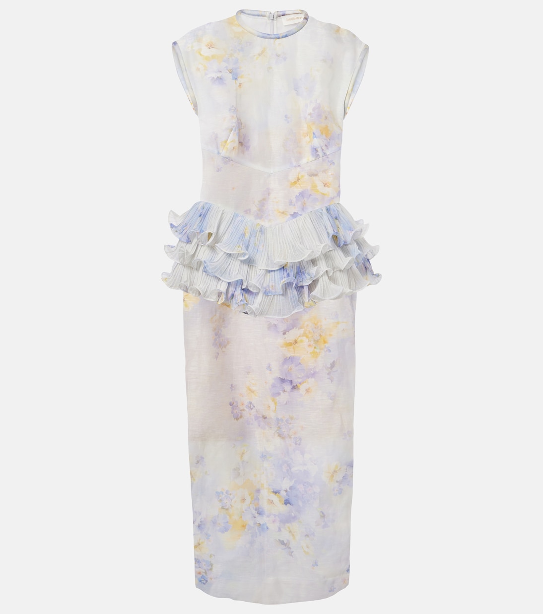 Midikleid Crush aus Leinen und Seide | Zimmermann