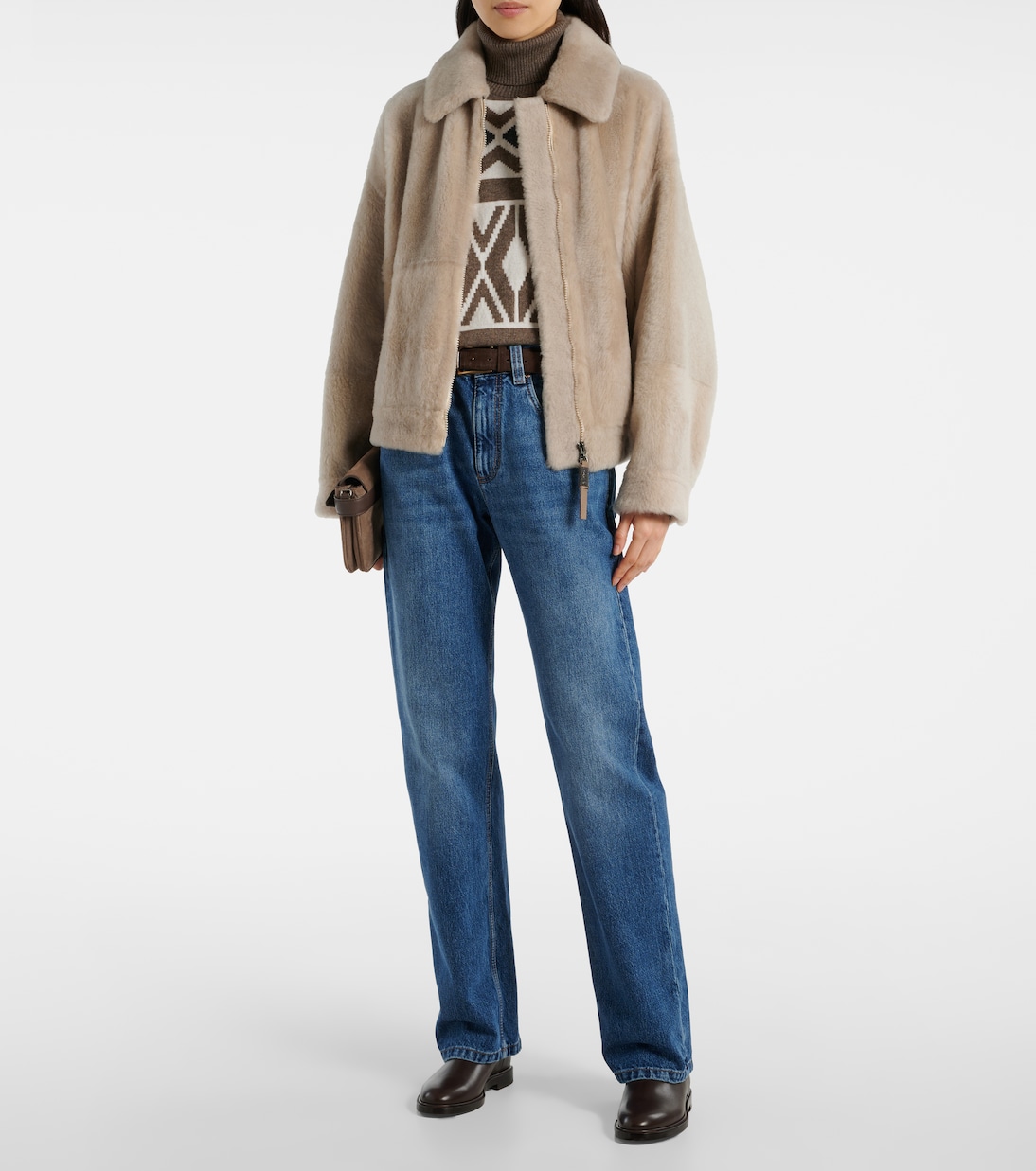 High-rise straight jeans | Brunello Cucinelli