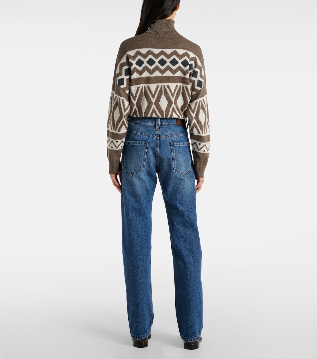 High-rise straight jeans | Brunello Cucinelli